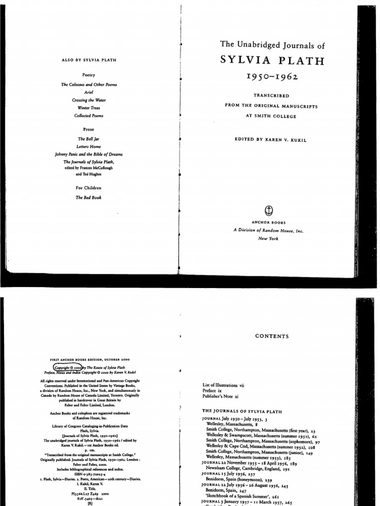 Sylvia Plath Unabridged Journals