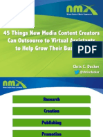 45 Things New Media Content Creators Can Outsource To Virtual Assistants To Help Grow Their Business!