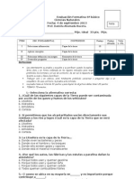 Evaluación Formativa 6º Básico