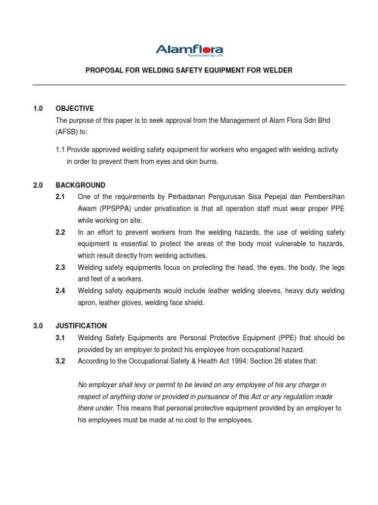 Requirement To Use Welding Safety Equipment During Welding Activity