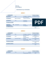 Calendarizacion CSM