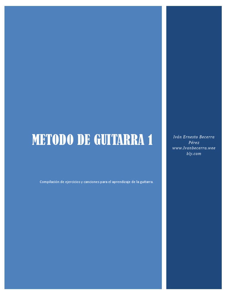 Metodo de Guitarra 1 | Descargar gratis PDF | Clave | Notación musical