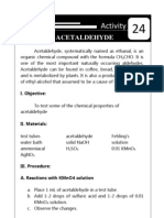 Activity: Test For Acetaldehyde