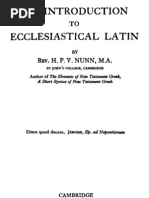 An Introduction to Ecclesiastical Latin