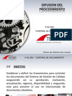 Difusion Del P-Ac-001 Control de Documentos Rev 0 Tecsa