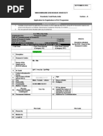 Application for Registration in Ph. D(1)