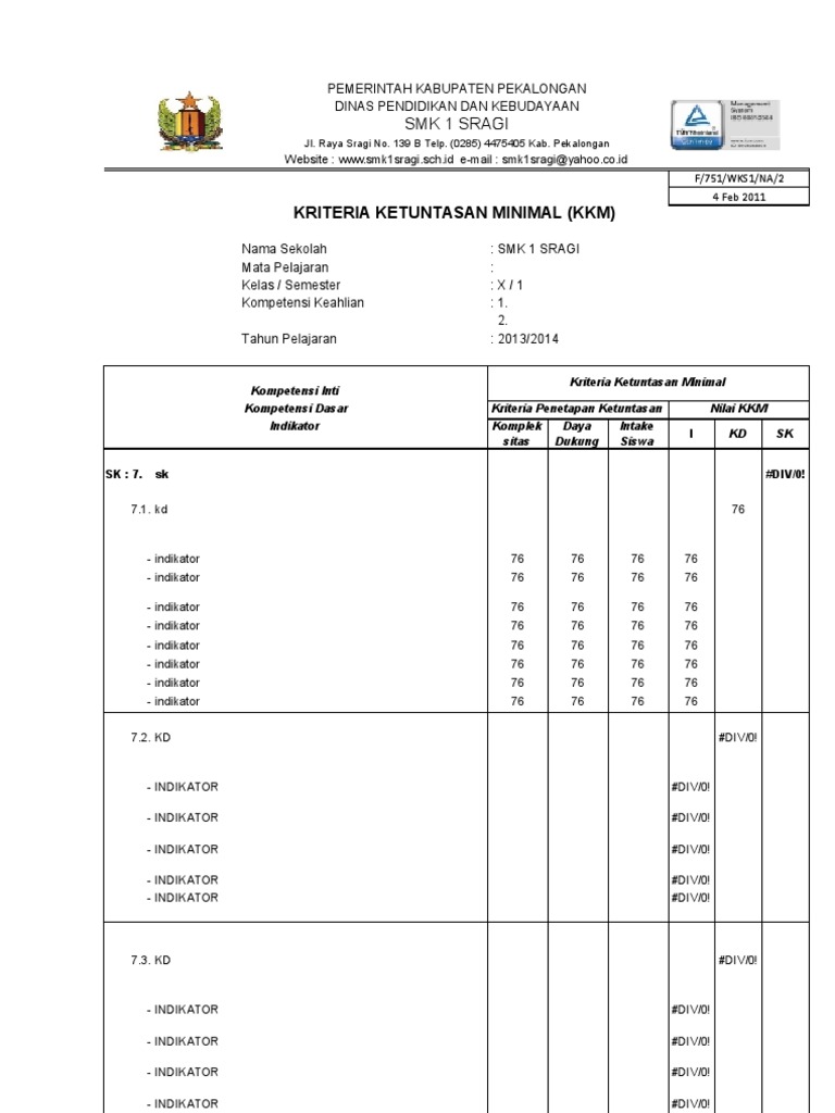 Silabus Matematika Kelas X Kurikulum 2013