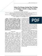 Monitoring of Molten Pool Image During Pipe Welding in Gas Metal Arc Welding (GMAW) Using Machine Vision