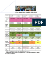 MR Trent Class Schedule 2013