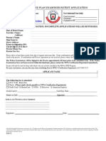 Certified Fire Plan Examiner Retest Application: Send Completed Application To: For Internal Use Only