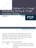 p3 Operator Bahasa C Fungsi Manipulasi String Fungsi Konversi String1