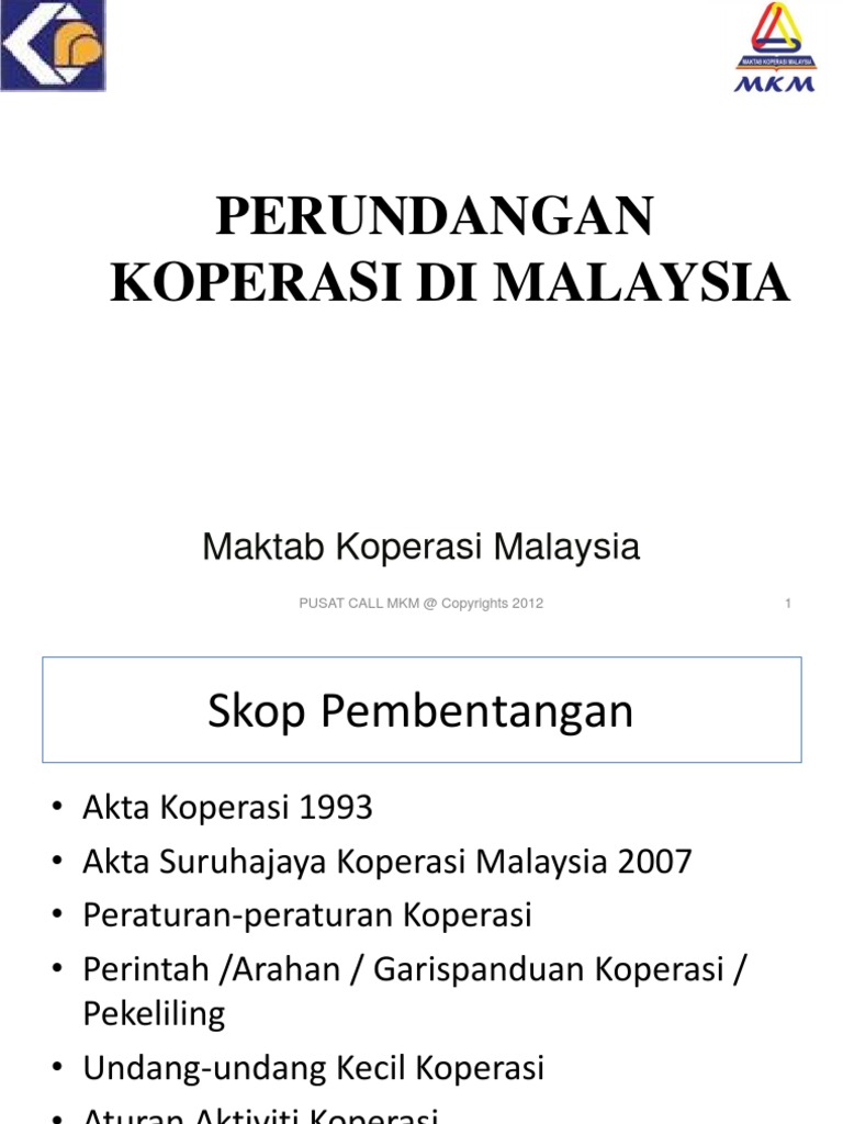 Perundangan Koperasi  PDF