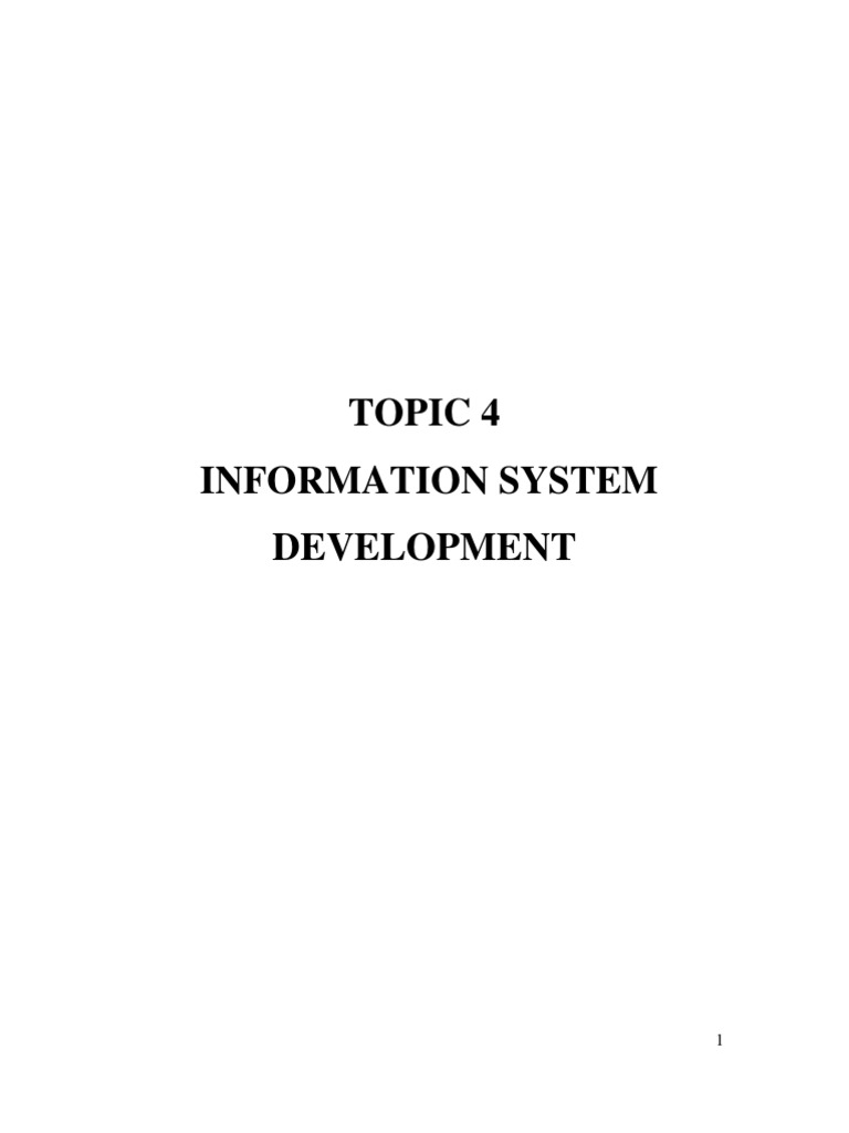 Information System Development Overview | PDF | Feasibility Study ...