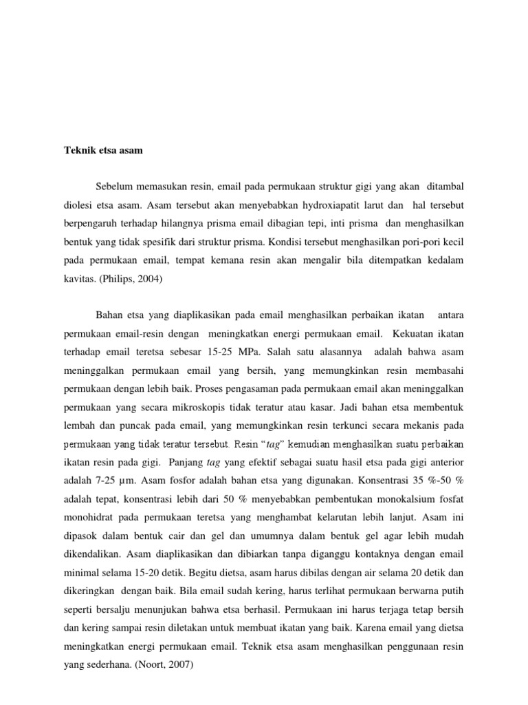 Teknik Etsa Asam kedokteran gigi Teknik Etsa Asam kedokteran gigi