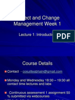 Project and Change Management Lecture 1