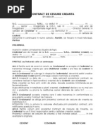 Contract de Cesiune Creanta