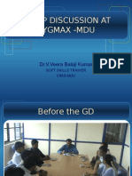 Group Discussion at Cims-Mdu