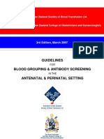 ANZSBT Antenatal Guidelines Blood Grouping