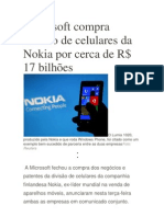Microsoft compra divisão de celulares da Nokia