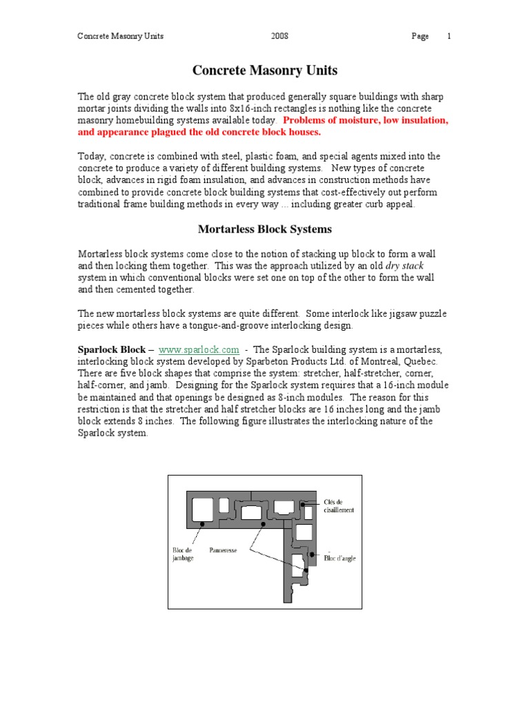 Modern CMU Building Systems Overview | PDF | Masonry | Building Insulation