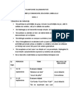 Planificare Calendaristică