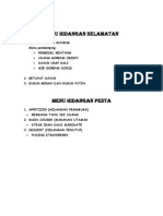 Menu Hidangan Selamatan Dan Pesta