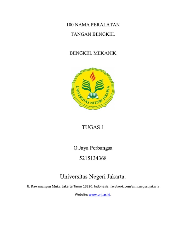 100 Nama Dan Fungsi Peralatan Tangan