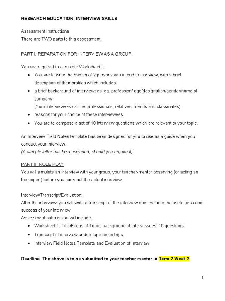 12 Interview Skills Guidelines  Interview  Educational Assessment