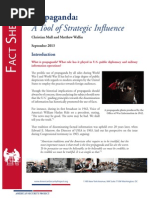 FACT SHEET - Propaganda: A Tool of Strategic Influence