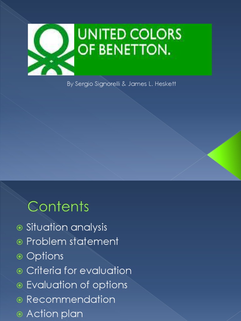 Benetton in the fast lane case study picture