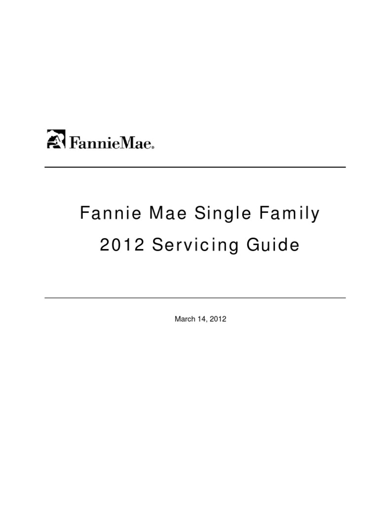 Fannie Mae Serving Guidelines | PDF | Fannie Mae | Mortgage Loan