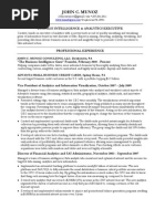 Download Resume for John Munoz Business Intelligence  Analytics Executive with an emphasis on information visualization by John C Munoz SN16513799 doc pdf