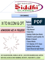 Admissions Are in Progress: Features of Siddhi Classes