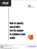 How to Specify and Predict Ferrite Number in Stainless Steel Welds