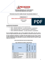 Comunicado 17 - Resultado Processo Seletivo Simplificado