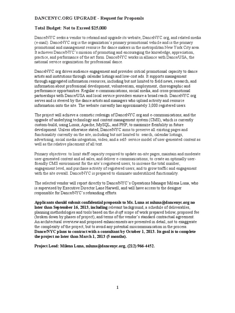 RFP For Website Redesign | PDF | Advertising | Social Media