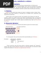 Aula 01 - Elemento, Substância e Mistura