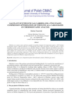 Gas Plant of Ethylene Gas Carrier and A Two Stages Compression Optimization of Ethylene As A Cargo Based On Thermodynamic Analysis