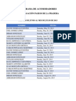 Programa de Acomodadores: Congragación Paseos de La Pradera