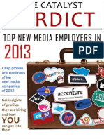 Catalyst Verdict Reoprt Top New Media Employers in 2013