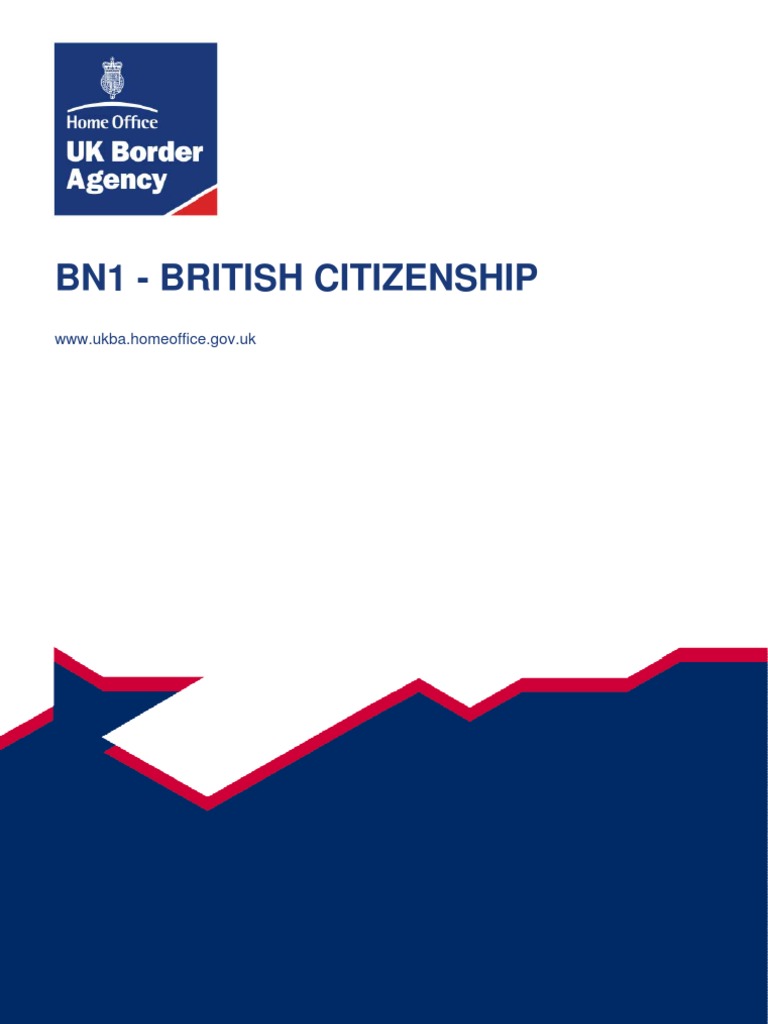 Bn1 British Citizenship WWW Ukba.homeoffice Gov.uk PDF