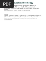 Download Professional Competence of Teachers Effects on Instructional Quality and Student DevelopmentMareike Kunter Uta Klusmann JHachfeld by Vanja okorilo SN165209895 doc pdf