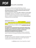 Cómo definir Métricas y KPI's en Social Media