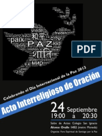 AFICHE Acto interreligioso Día Internacional de la Paz 2013