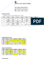 Master Schedule 2013-2014