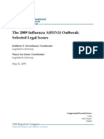 Congressional Research Service: The 2009 Influenza A (H1N1) Outbreak: Selected Legal Issues