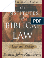 Law & Society: Institutes of Biblical Law Vol. 2
