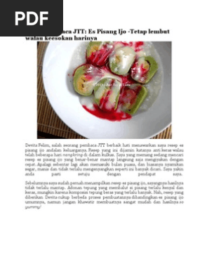 Resep Pembaca Jtt Es Pisang Ijo Step By Step