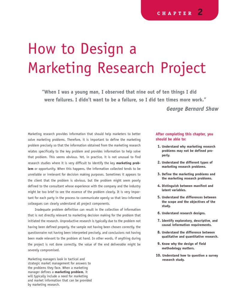 marketing research design examples