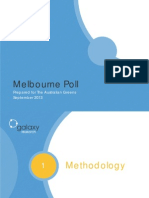 Melbourne Poll: Prepared For The Australian Greens September 2013